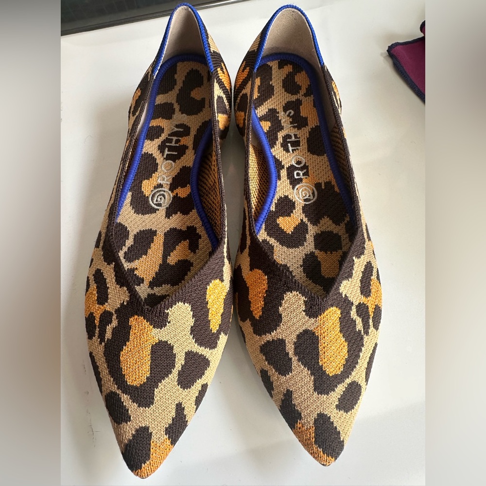 Rothy’s big animal print point flats size 9.5